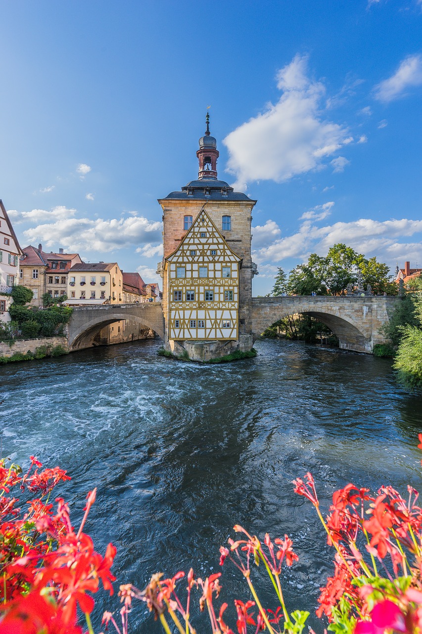 Vanduo, Bamberg, Orientyras, Regnitz, Miestas Ant Upės, Romantiškas, Istoriškai, Architektūra, Tiltas, Nemokamos Nuotraukos