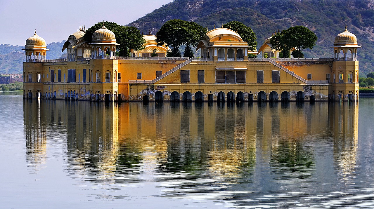 Vandens Pilis, Rūmai, Rajasthan, Indija, Ežeras, Architektūra, Pastatas, Vanduo, Atspindys, Kelionė