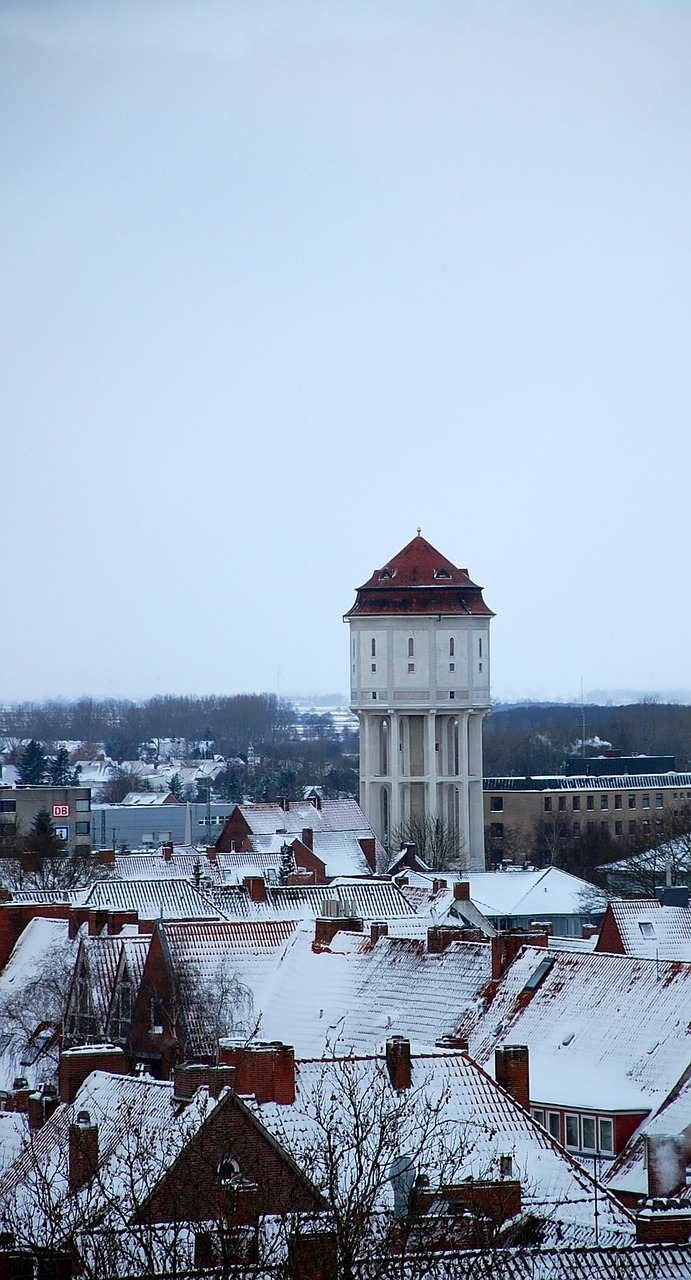 Vandens Bokštas, Emden, Žiemos Sniegas, Šaltas, Nemokamos Nuotraukos,  Nemokama Licenzija