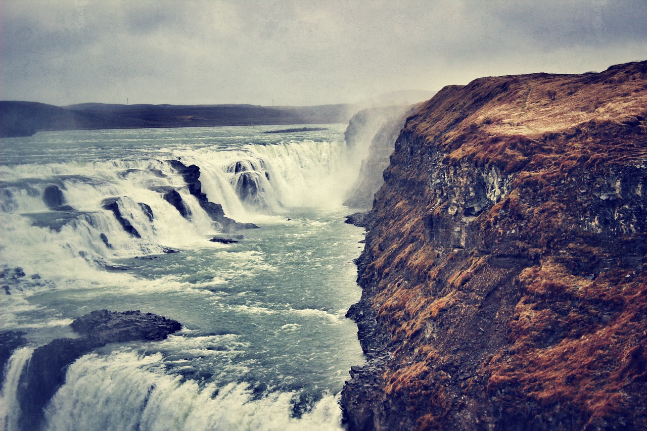 Krioklys, Iceland, Gullfoss, Upė, Srautas, Teka, Rokas, Kelionė, Europa, Icelandic