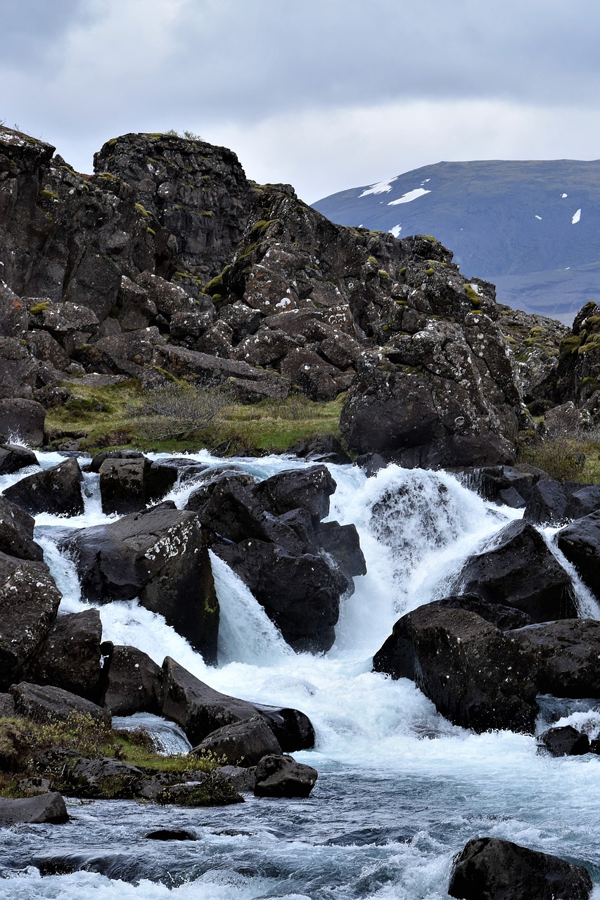 Krioklys, Upė, Balta, Kraštovaizdis, Nacionalinis Parkas, Akmuo, Rokas, Gushing, Iceland, Putos