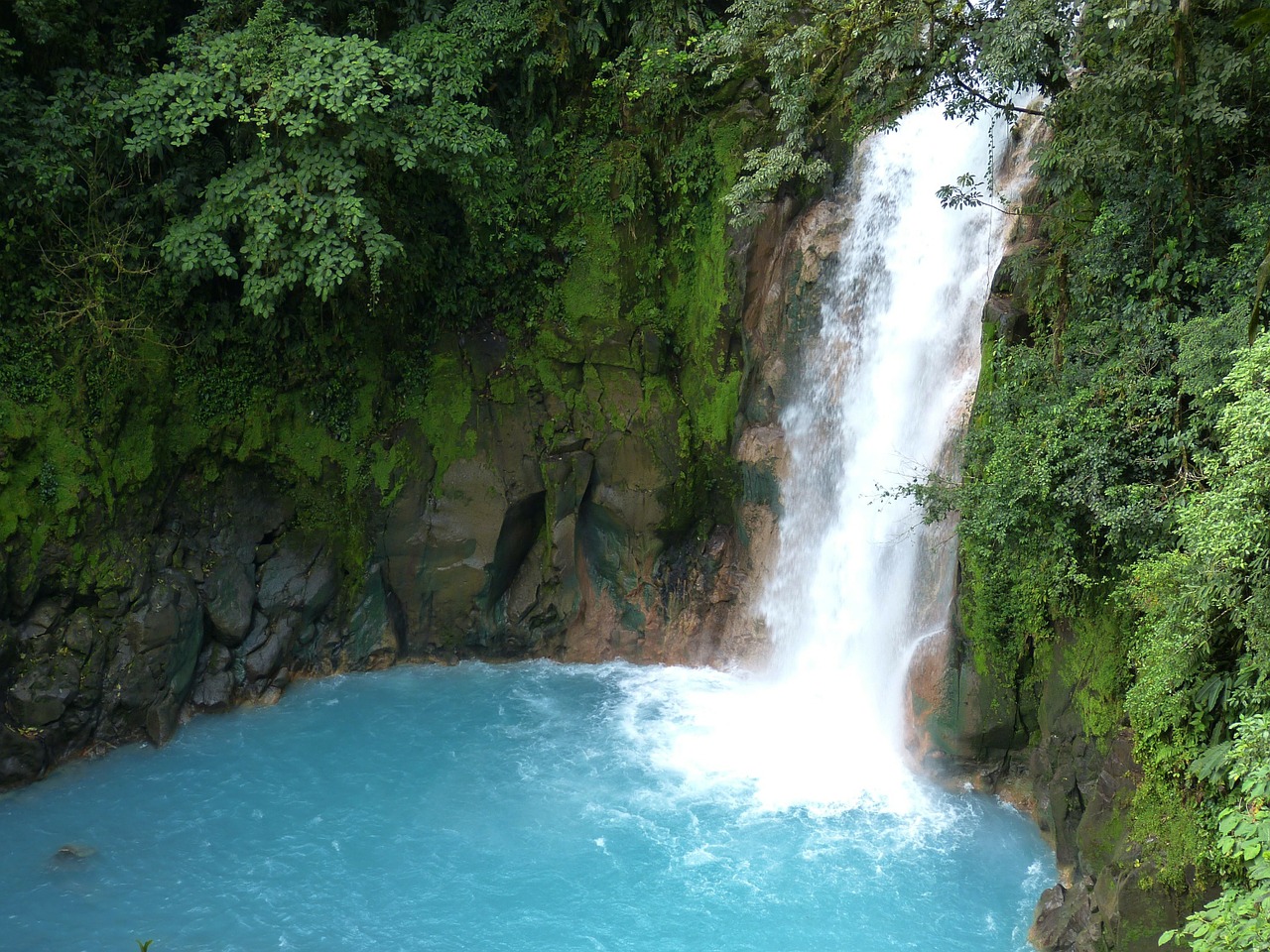 Krioklys, Džiunglės, Atogrąžų Miškai, Centrinė Amerika, Nacionalinis Parkas, Kosta Rika, Vanduo, Upė, Ežeras, Putos