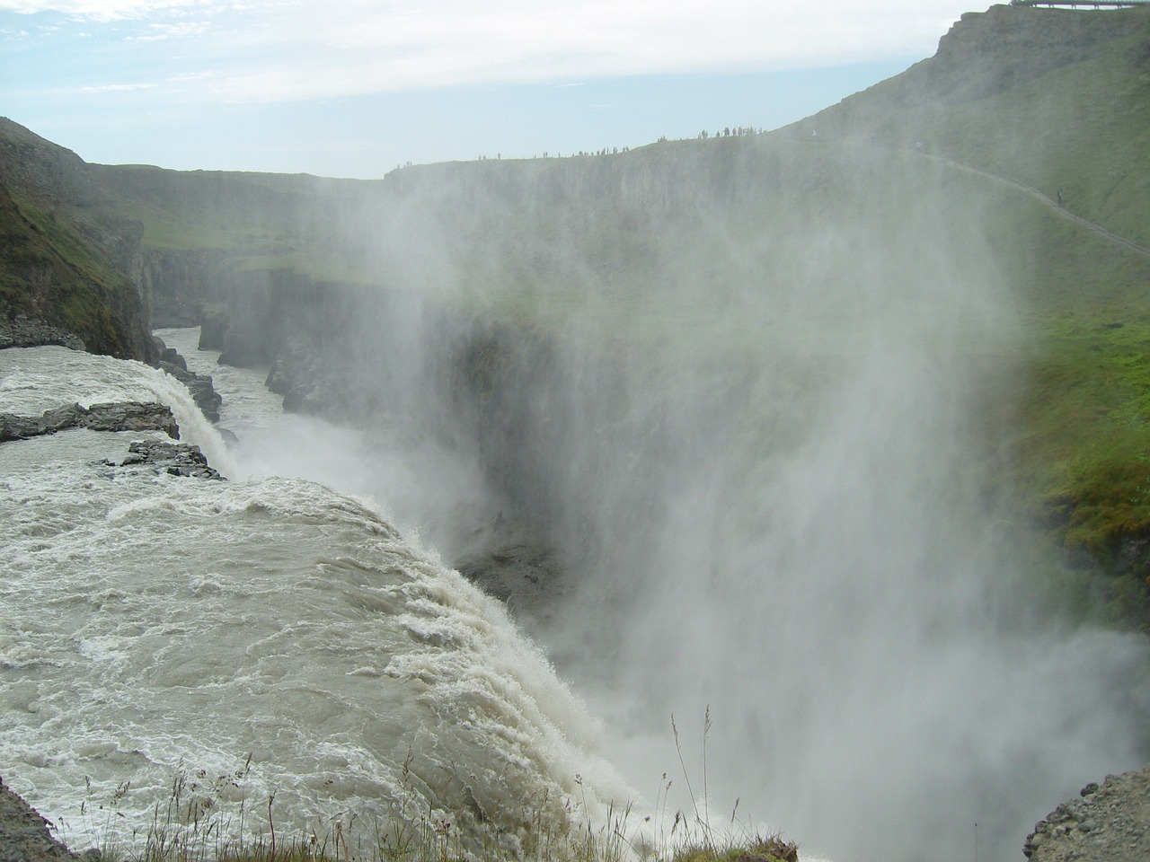 Krioklys, Gullfoss, Gamtos Jėga, Iceland, Įspūdingas, Milžiniškas, Gamta, Kraštovaizdis, Purkšti, Turistų Atrakcijos