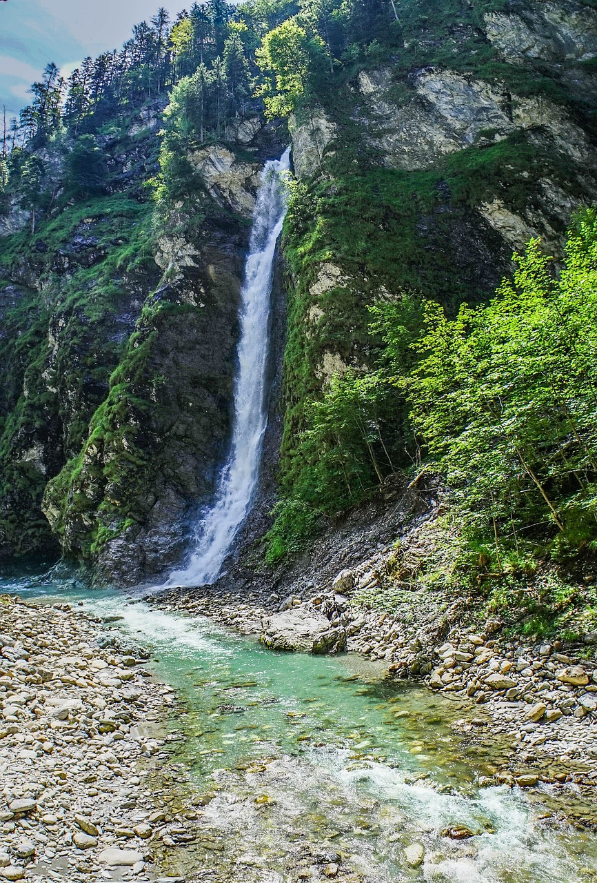 Krioklys, Liechtensteinklamm, Gorge, St Johann, Austria, Vanduo, Akmenys, Gamta, Kraštovaizdis, Kelionė