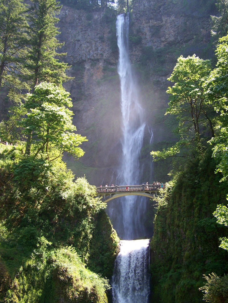 Krioklys, Tiltas, Multnomah, Multnomah Falls, Nemokamos Nuotraukos,  Nemokama Licenzija