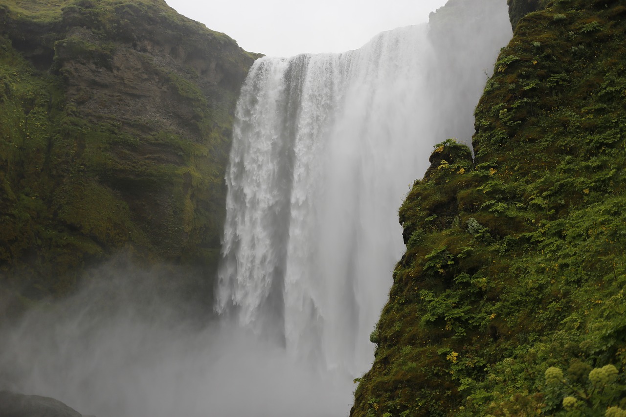 Krioklys, Kraštovaizdis, Vaizdas Iš Viršaus, Iceland, Žalia Žolė, Nemokamos Nuotraukos,  Nemokama Licenzija