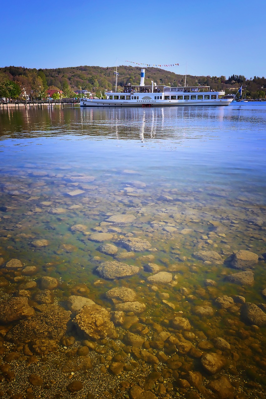 Vandenys,  Pobūdį,  Kelionė,  Atspindys,  Panorama Ežeras,  Ammersee,  Akmenys,  Atspindžiai, Nemokamos Nuotraukos,  Nemokama Licenzija