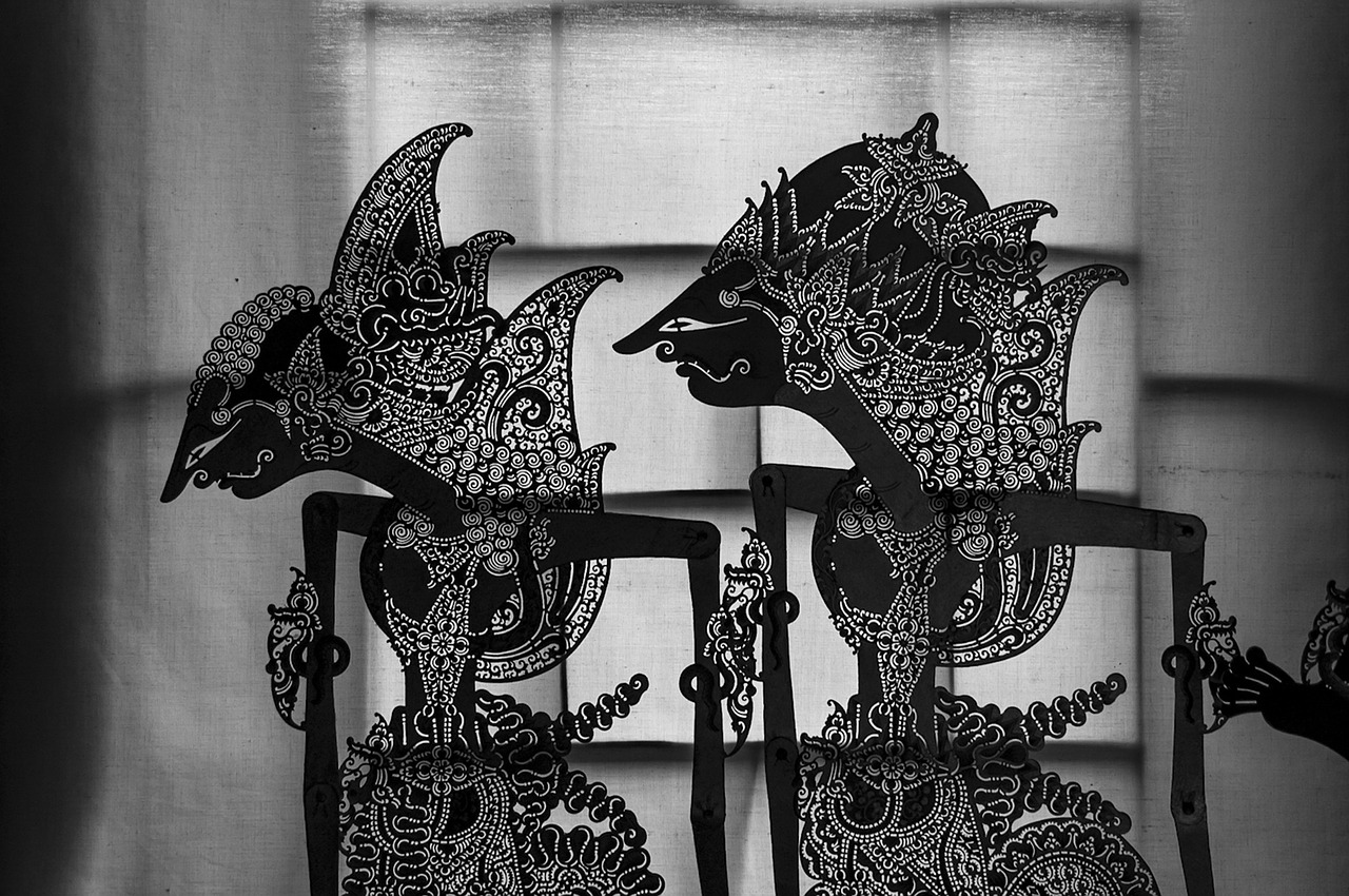 Wayang, Lėlė, Šešėlis, Tradicinis, Java, Indonezija, Kulit, Rodyti, Dimensional, Asija