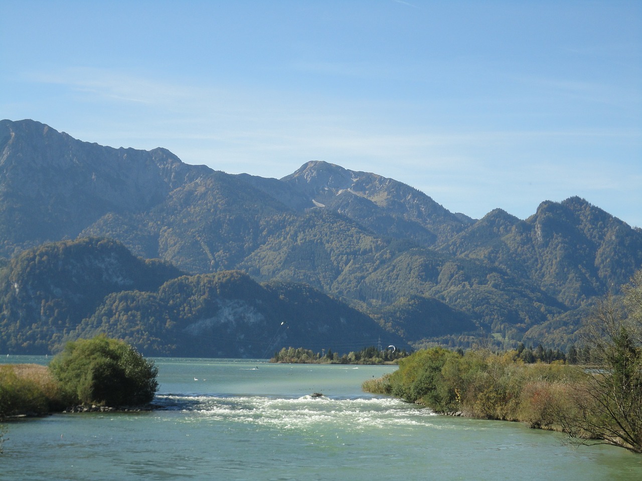 Oras, Debesys, Kalnai, Dangus, Horizontas, Nuotaika, Atsipalaidavimas, Idilija, Ežeras, Kochelsee