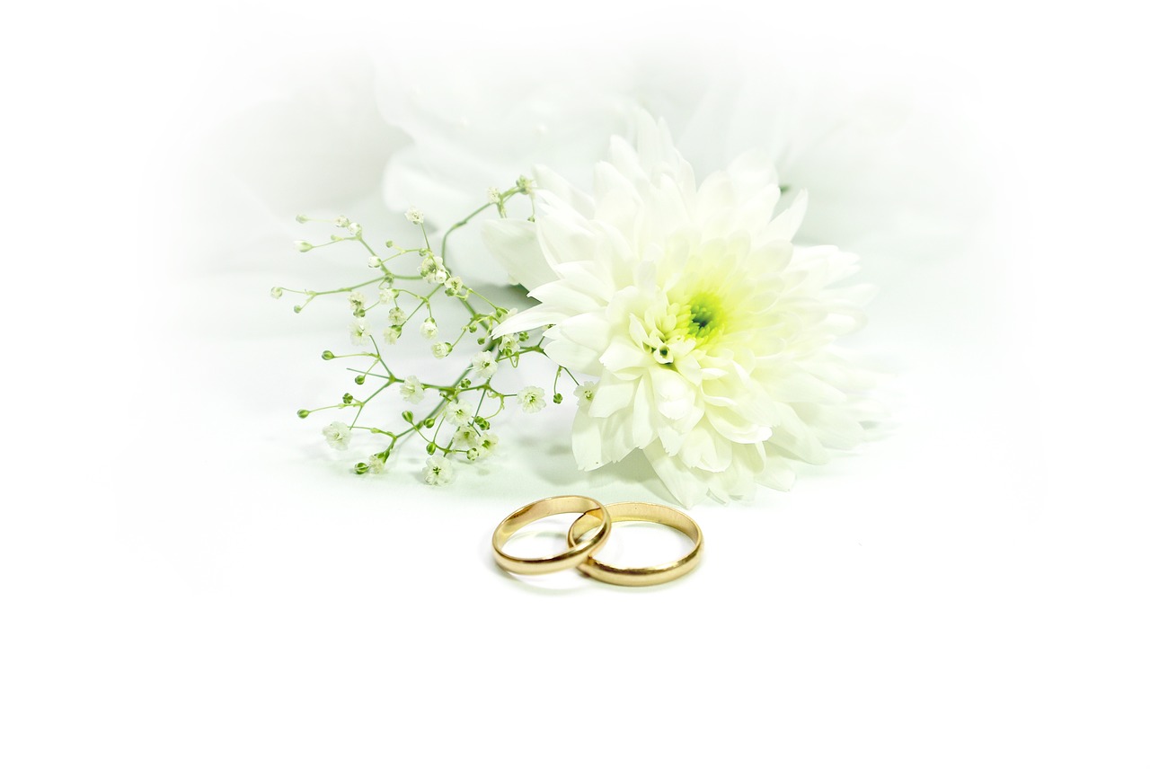 Vestuvės, Žiedai, Tuoktis, Auksas, Papuošalai, Anksčiau, Romantika, Deko, Balta, Gėlės