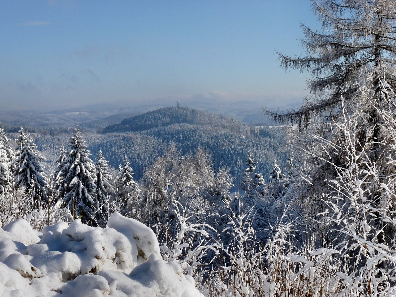 Weifeno Kalnų Bokštas, Žiema, Žiemą, Snieguotas, Saksonijos Šveicarija, Nemokamos Nuotraukos,  Nemokama Licenzija