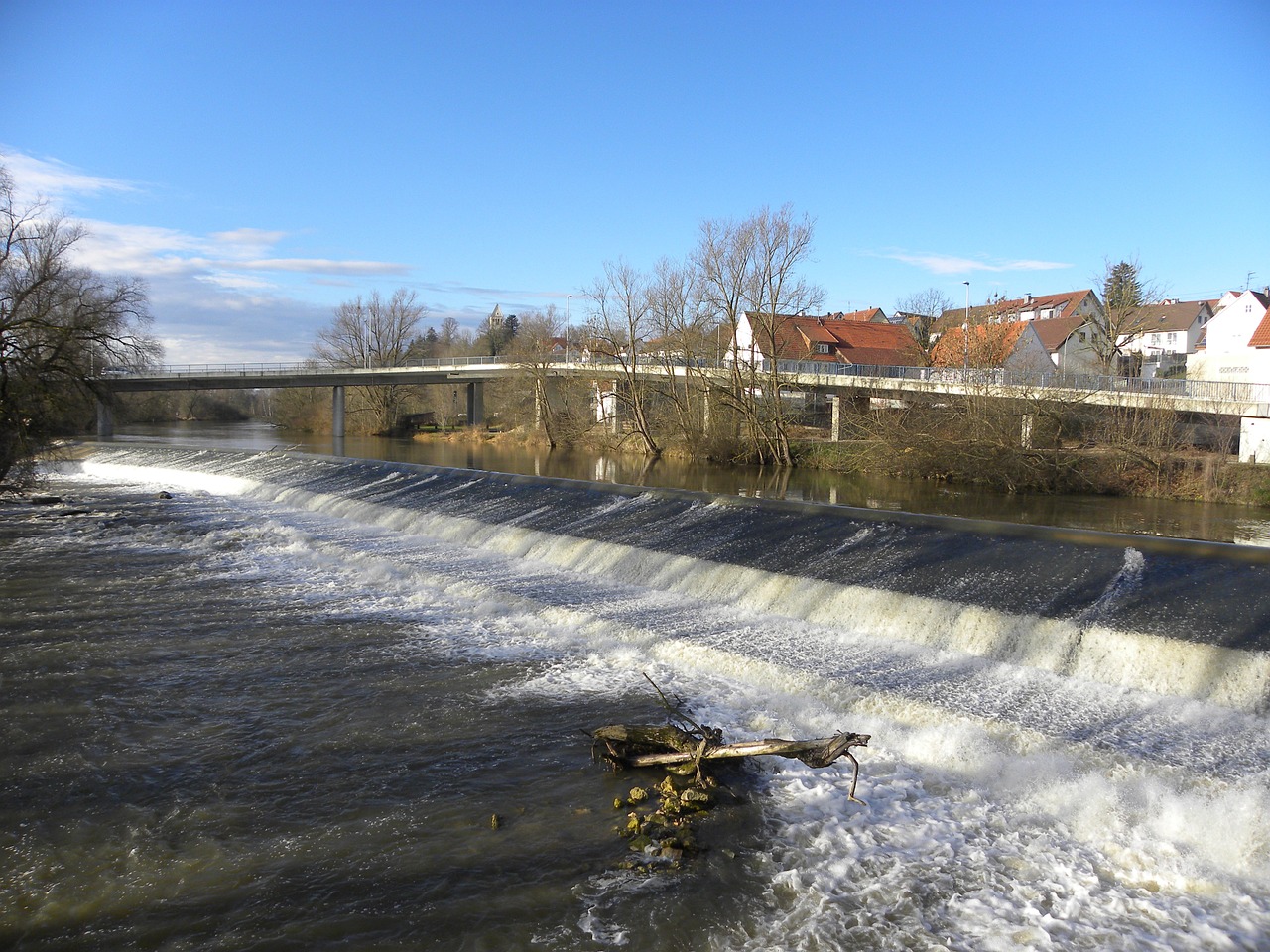 Weir, Užtvankos, Danube, Rottenacker, Nemokamos Nuotraukos,  Nemokama Licenzija