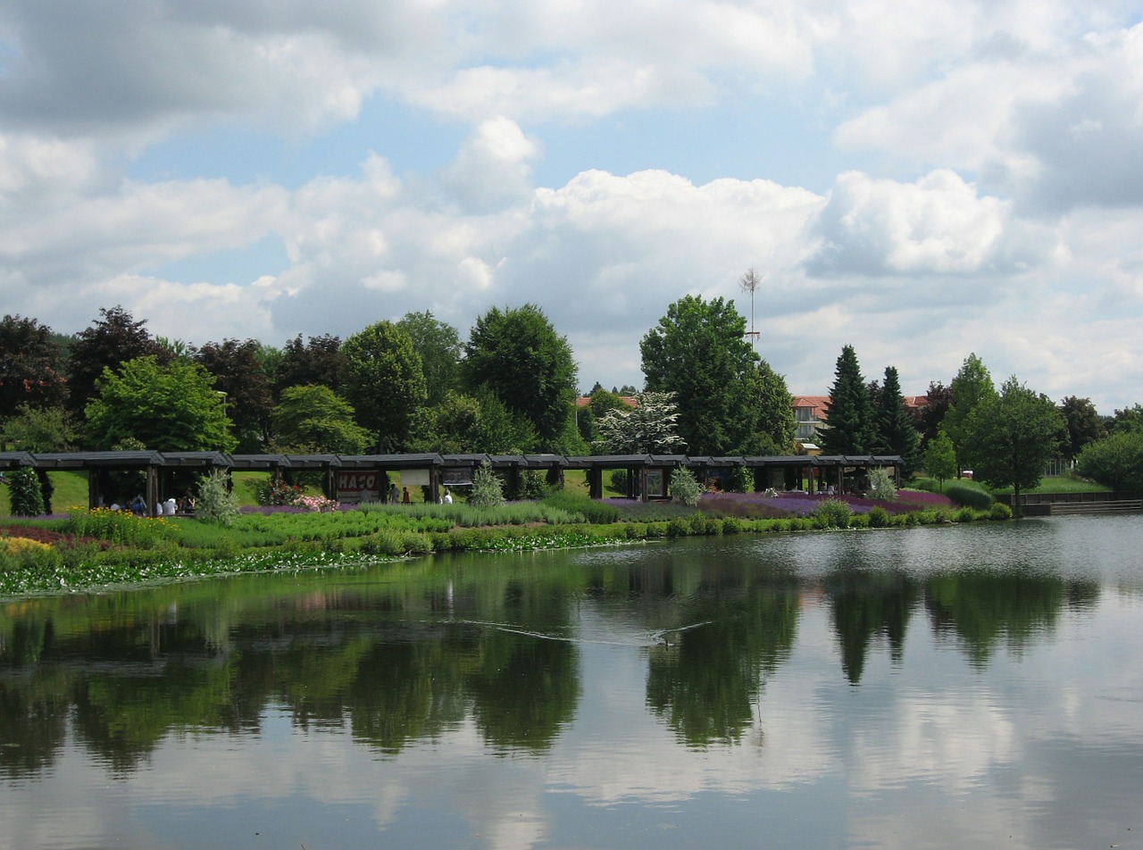 Weiskirchen, Saarlandas, Kurpark, Vanduo, Tvenkinys, Portika, Nemokamos Nuotraukos,  Nemokama Licenzija