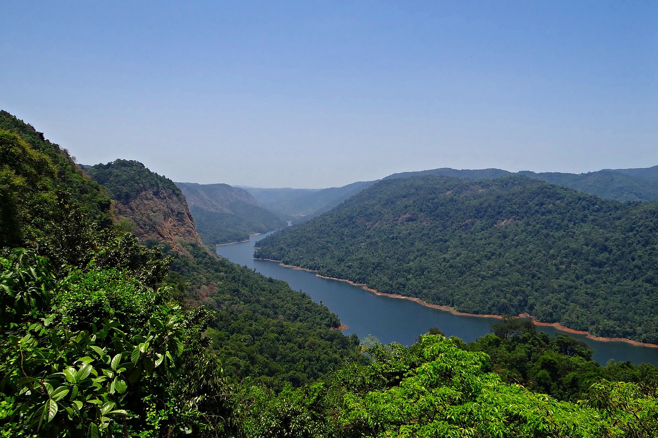 Vakarų Gatas, Šaravati Upė, Slėnis, Kalnai, Tankus Miškas, Visžalis, Miškas, Karnataka, Indija, Nemokamos Nuotraukos