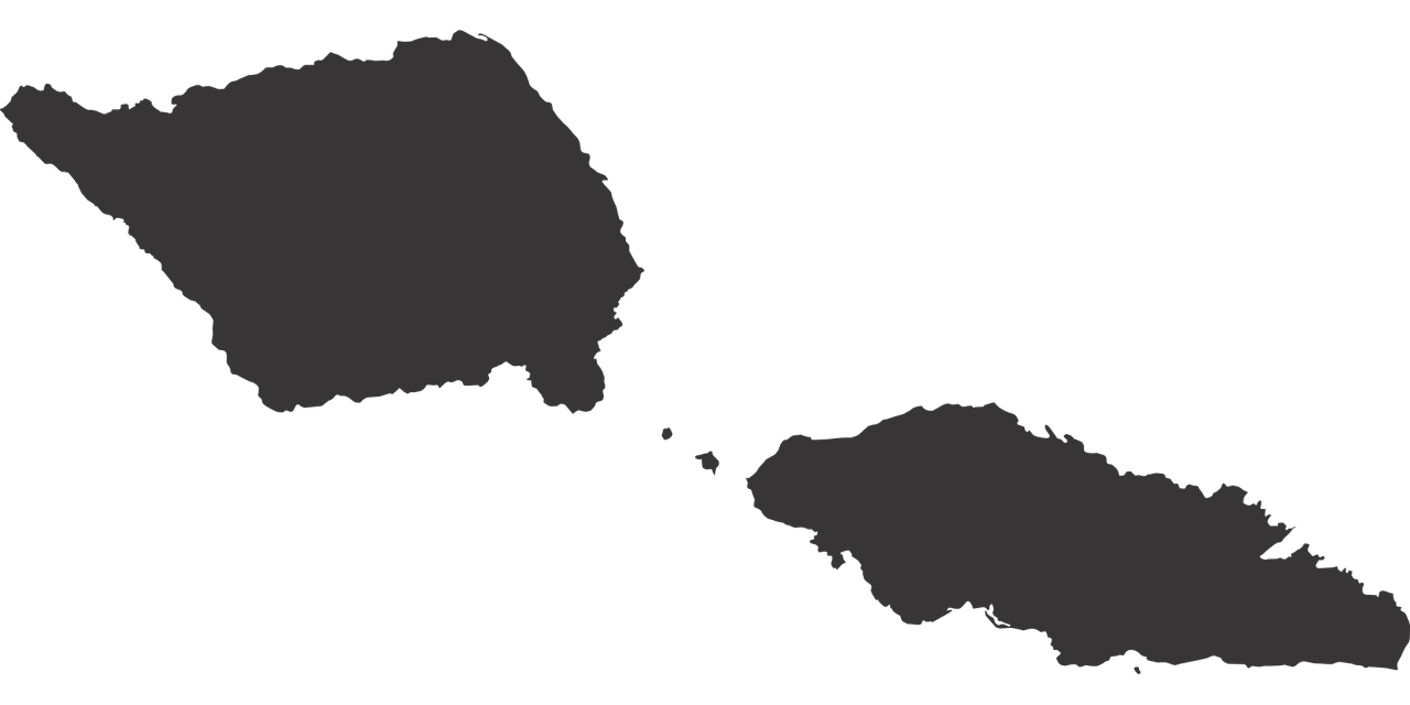 Vakarų Samoa, Žemėlapis, Siluetas, Šalyse, Ramiojo Vandenyno Salos, Polineziečių, Nemokama Vektorinė Grafika, Nemokamos Nuotraukos,  Nemokama Licenzija