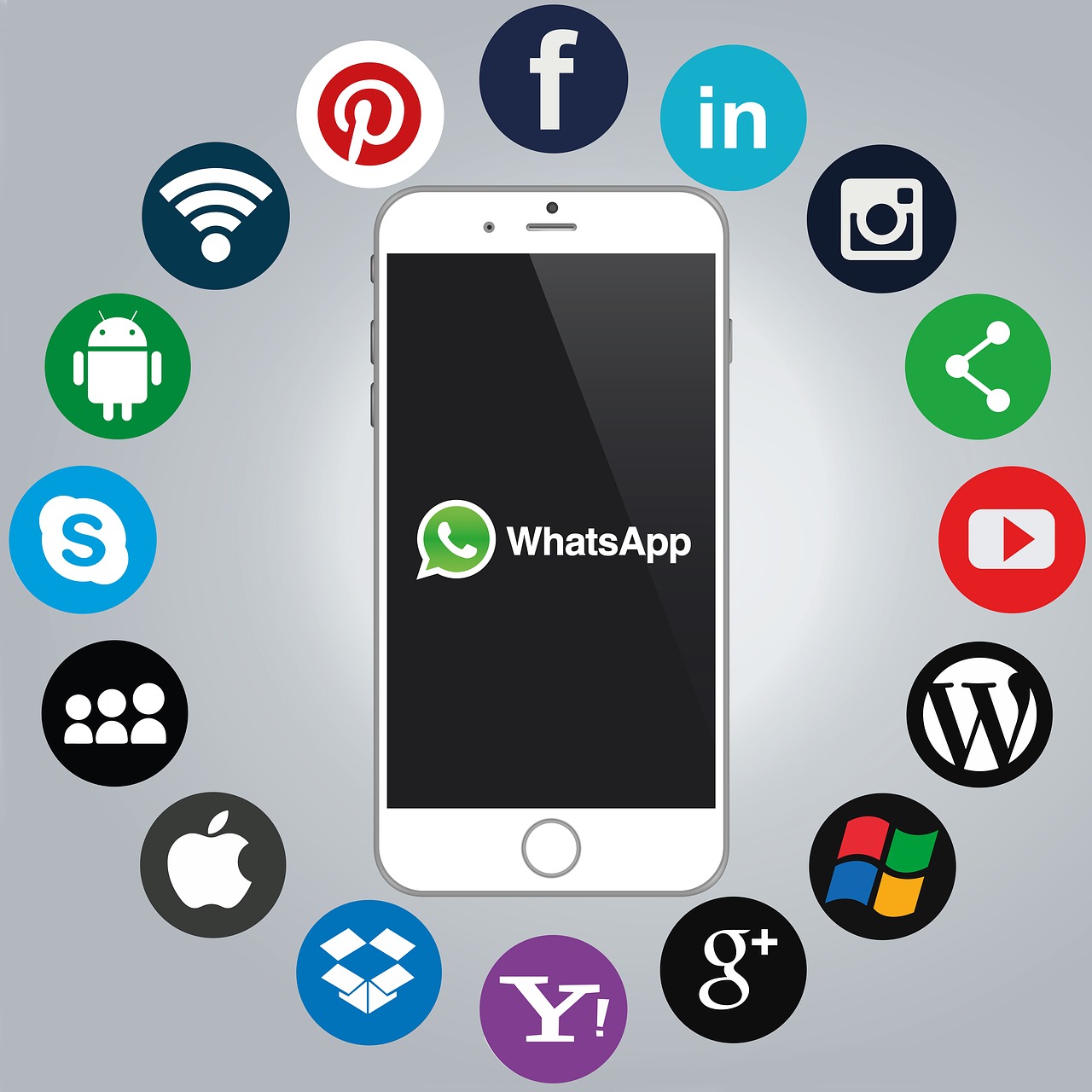 Whatsapp, Išmanusis Telefonas, Socialinė Žiniasklaida, Piktogramos, Komunikacija, Tinklų Kūrimas, App, Mobilusis Telefonas, Pokalbis, Tinklas