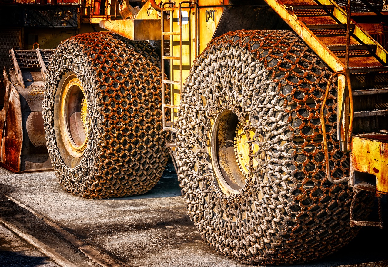 Frontalinis Krautuvas, Ratai, Geležies Grandinė, Rusvas, Grandinė, Metalas, Grandinės Grandis, Rusted, Metalinis, Vairuoti