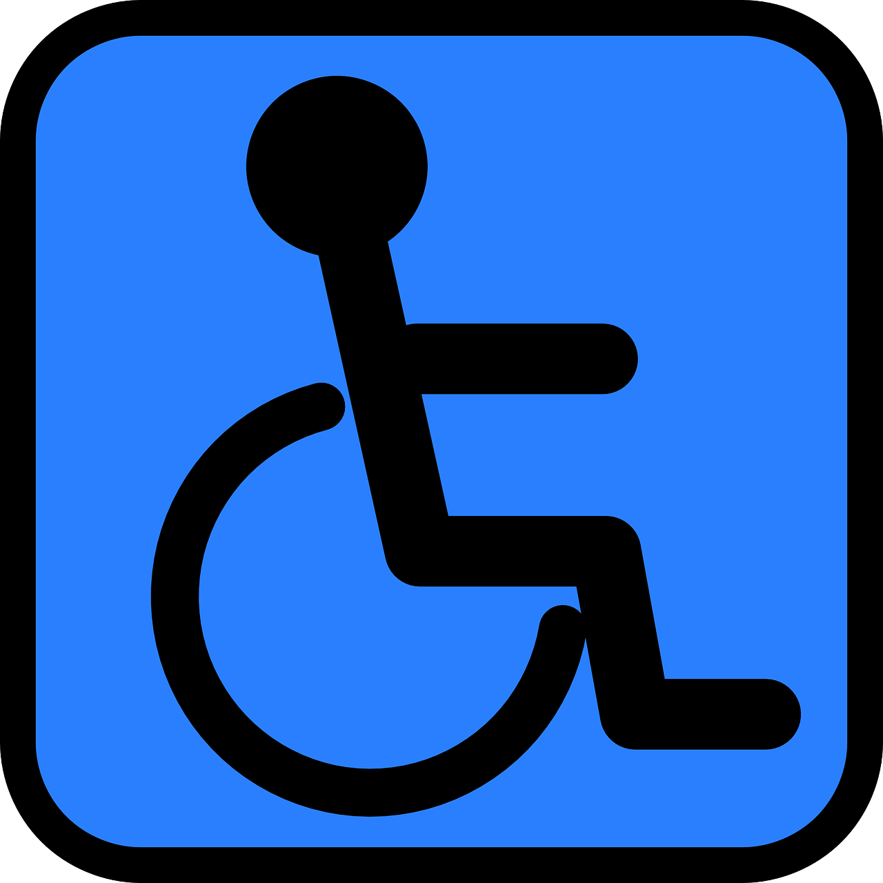 Neįgaliųjų Vežimėlis, Asmuo, Prieinamumas, Prieinama, Simbolis, Negalia, Neįgalieji, Vyras, Piktograma, Nemokama Vektorinė Grafika