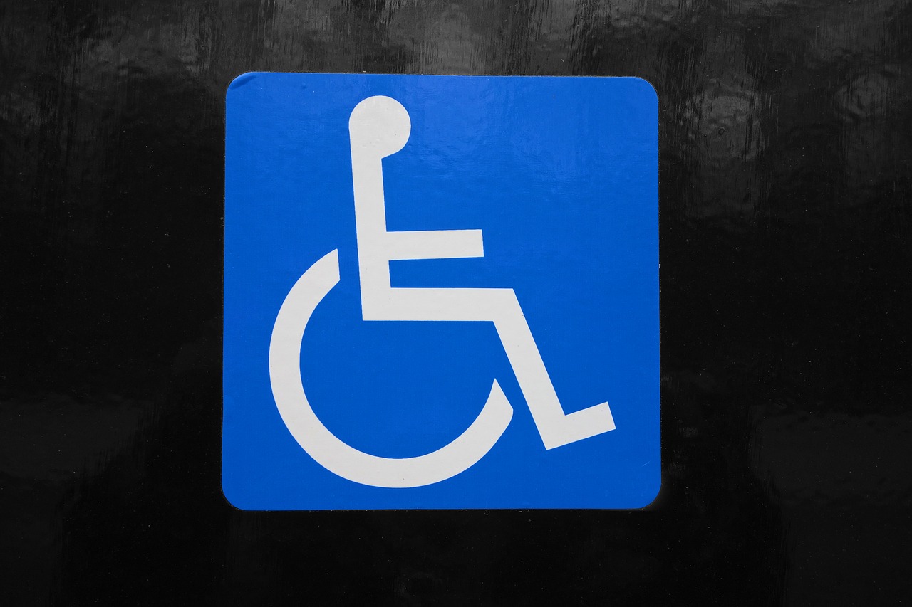 Neįgaliųjų Vežimėlis,  Neįgalus,  Negaliojantis,  Piktograma,  Ženklas,  Piktograma,  Durys,  Mėlynas,  Balta,  Be Honoraro Mokesčio
