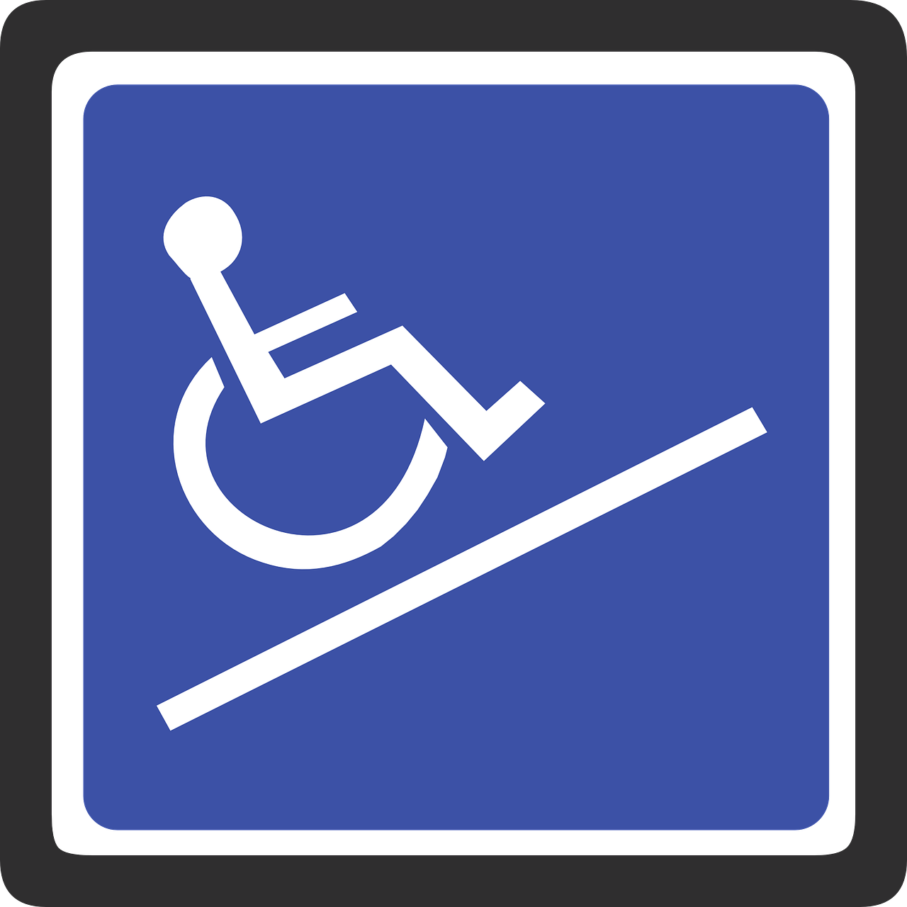 Neįgaliųjų Vežimėlis, Prieinama, Rampa, Prieiga, Neįgalieji, Negalia, Negalia, Neįgalus, Draugiškas, Piktograma