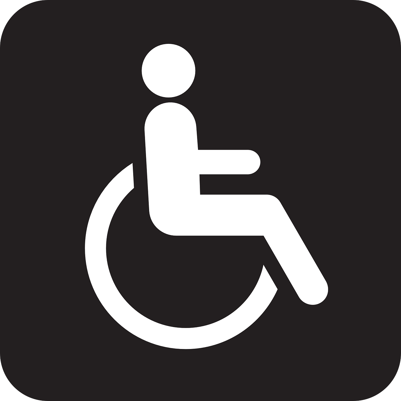 Neįgaliųjų Vežimėlis, Neįgaliųjų Vežimėlis, Neįgalus, Chairbound, Simbolis, Ženklas, Piktograma, Nemokama Vektorinė Grafika, Nemokamos Nuotraukos,  Nemokama Licenzija