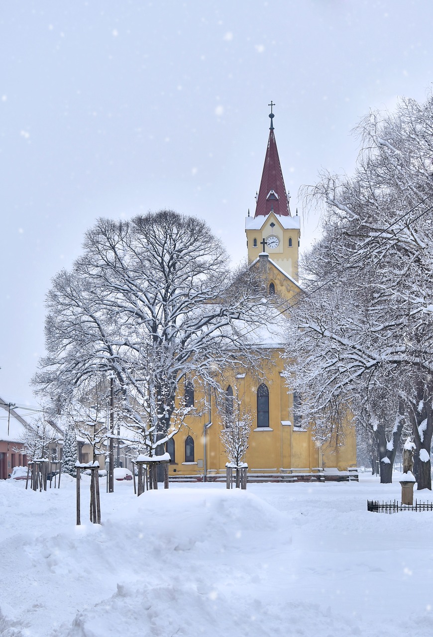 Balta, Žiema, Bažnyčia, Medis, Sniegas, Šaltis, Nemokamos Nuotraukos,  Nemokama Licenzija