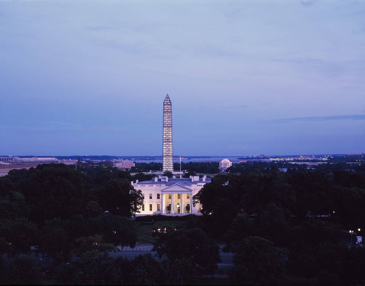Baltas Namas, Vašingtono Paminklas, Miesto Panorama, Orientyrai, Architektūra, Vyriausybė, Prezidentas, Istorinis, Vašingtonas, Kapitalas