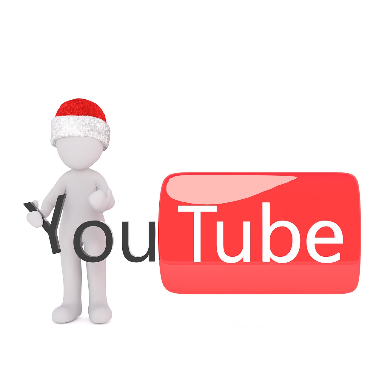 Baltas Vyriškas, Balta, Figūra, Izoliuotas, Kalėdos, 3D Modelis, Viso Kūno, 3D Santa Hat, Youtube, Vamzdis