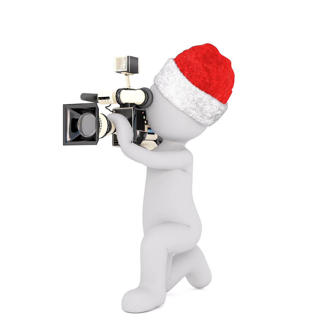 Baltas Vyriškas, 3D Modelis, Viso Kūno, 3D Santa Hat, Kalėdos, Santa Skrybėlė, 3D, Balta, Izoliuotas, Fotografas