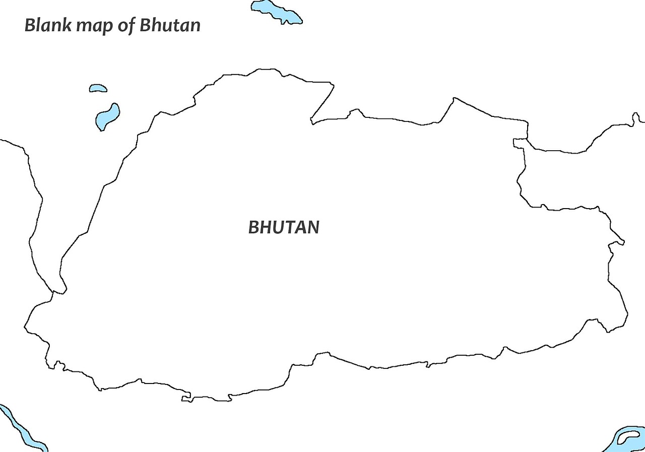 Baltas Žemėlapis, Butanas, Tuščias Žemėlapis Butanas, Himalajus, Turizmas, Pasaulis, Asija, Nemokamos Nuotraukos,  Nemokama Licenzija
