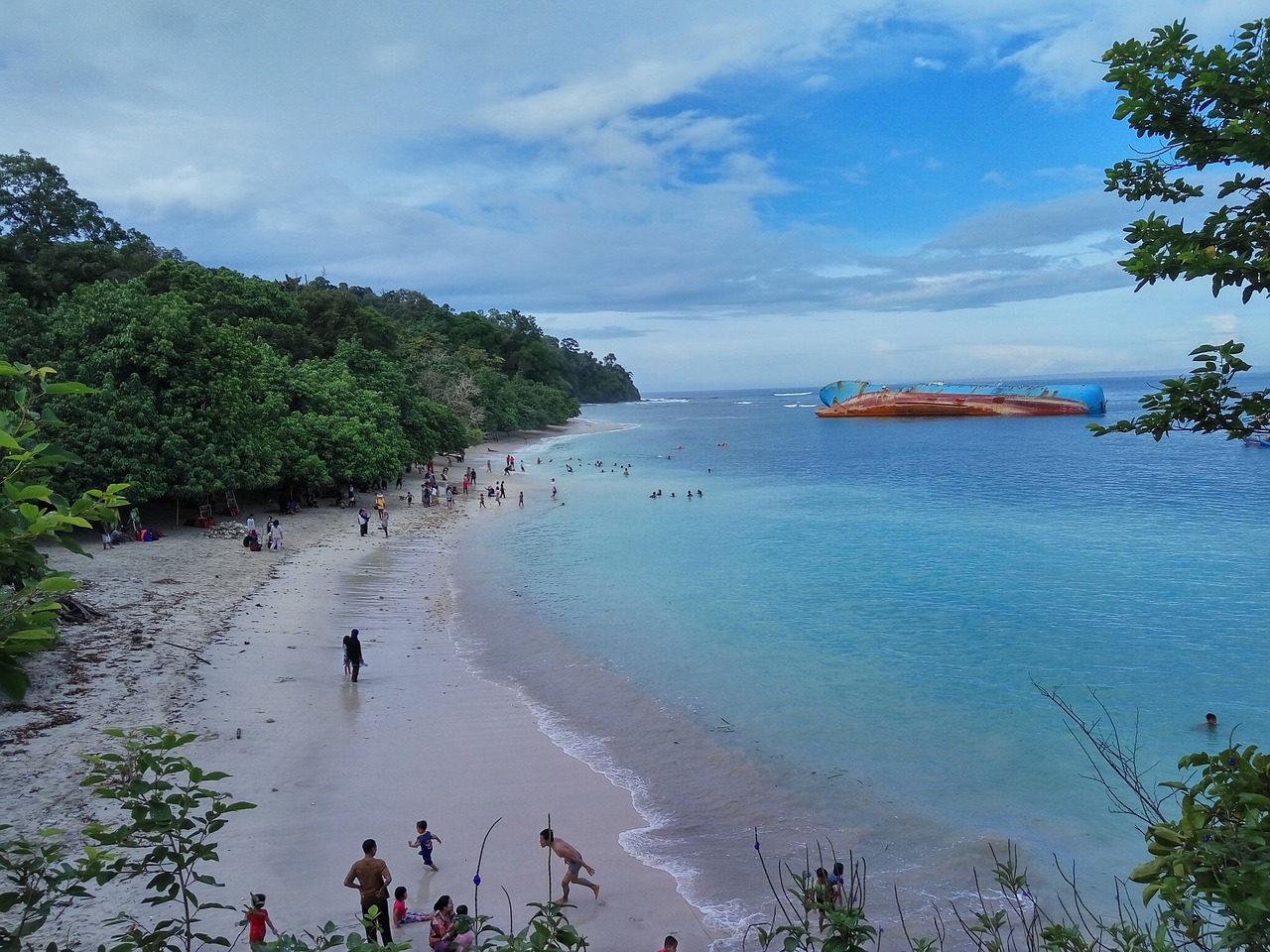 Balto Smėlio Paplūdimys Pangandaranas, Vakarų Java, Indonesian, Nemokamos Nuotraukos,  Nemokama Licenzija