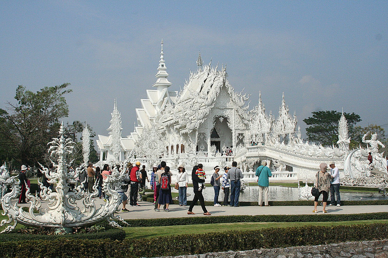 Balta Šventykla,  Tailandas,  Gražus,  Architektūra,  Budistų,  Azijoje,  Kelionė, Nemokamos Nuotraukos,  Nemokama Licenzija
