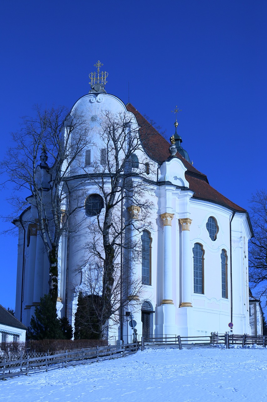 Wies, Bažnyčia, Vokietija, Piligrimystė, Bavarija, Architektūra, Religija, Europa, Rokoko, Paveldas