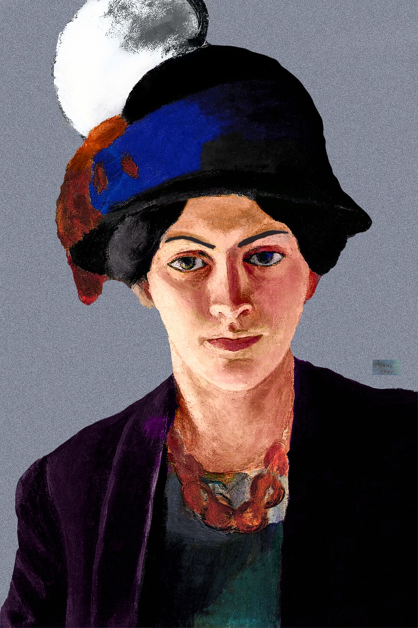 Žmona, 1909, August Macke, Ekspresionizmas, Menininkas, Meno Kūriniai, Nemokamos Nuotraukos,  Nemokama Licenzija