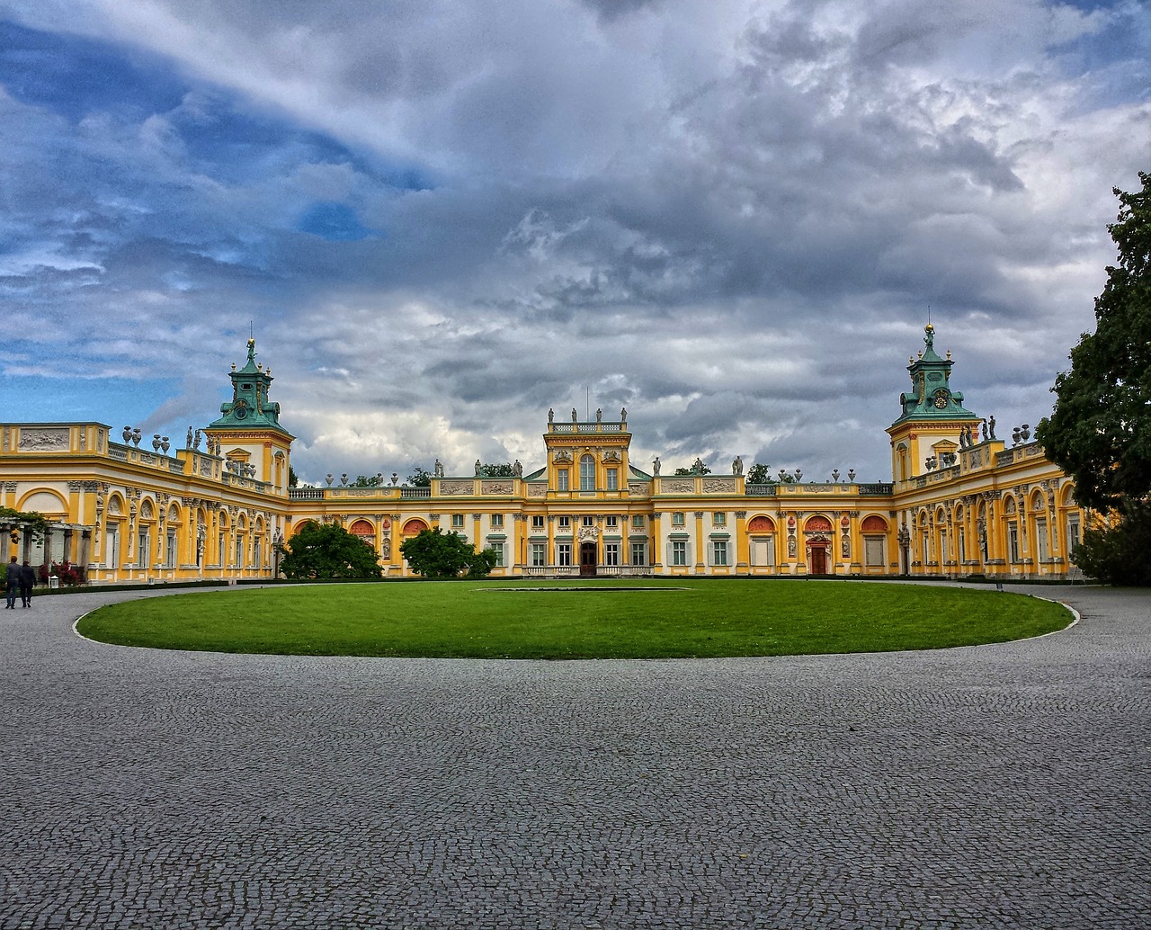 Wilanów, Rūmai, Varšuva, Rūmai Ir Parkas, Architektūra, Pastatas, Paminklas, Barokas, Debesys, Turizmas