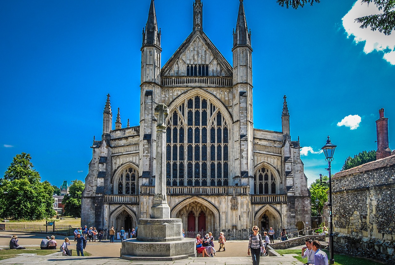 Winchester,  Katedra,  Istorinis,  Anglija,  Dangus,  Britanija,  Kelionė,  Paminklas,  Architektūra,  Orientyras