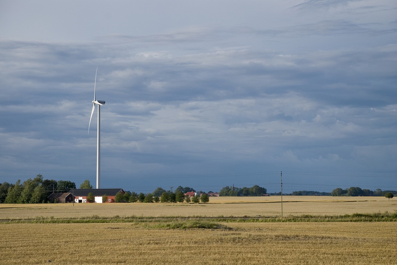 Vėjo Malūnas,  Ūkis,  Turbina,  Energija,  Elektra,  Vėjas,  Vėjo Turbina,  Elektros Energija,  Elektros Kabelis,  Himmel