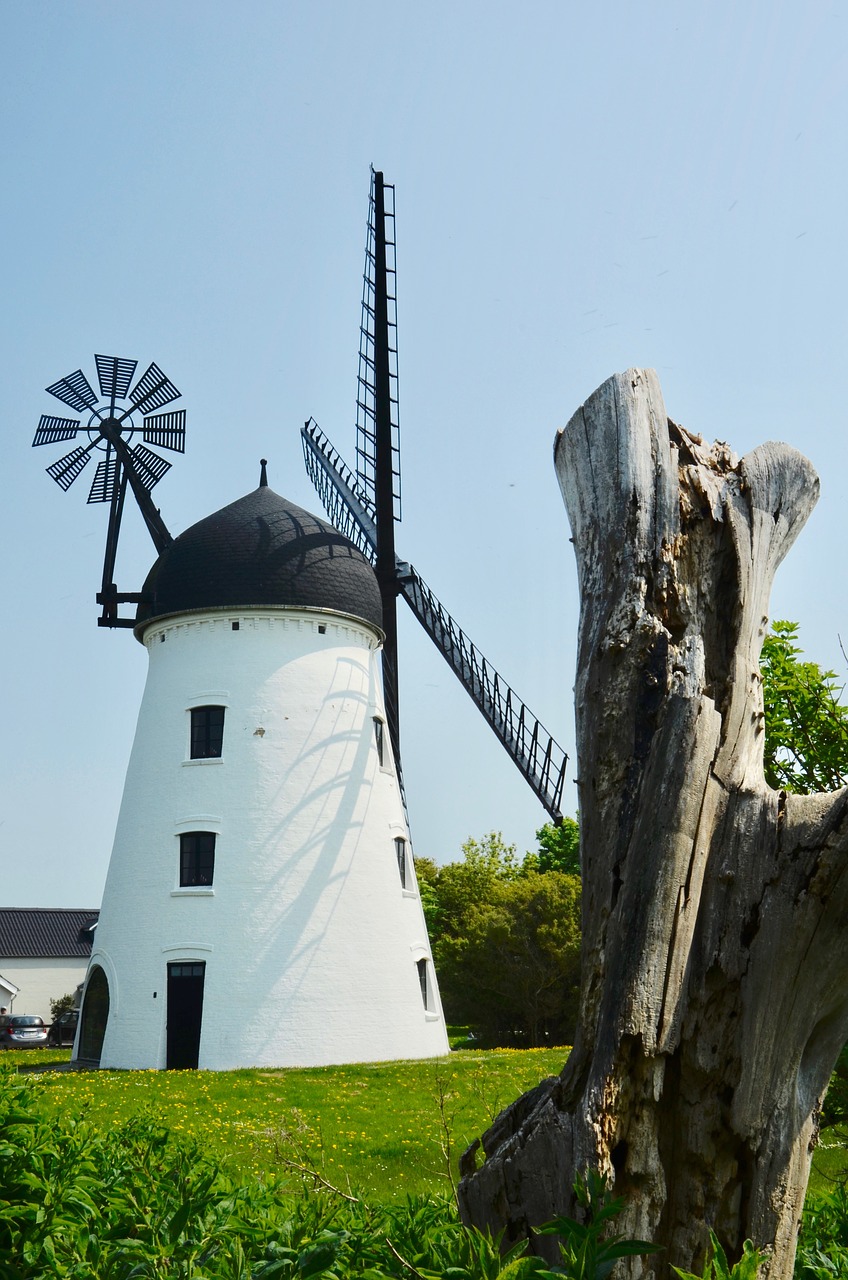 Windmill,  Malūnas,  Danija,  Mėlynas Dangus,  Windmill Peiliai,  Baltijos Jūra,  Danijos,  Sunny,  Skandinavija, Nemokamos Nuotraukos