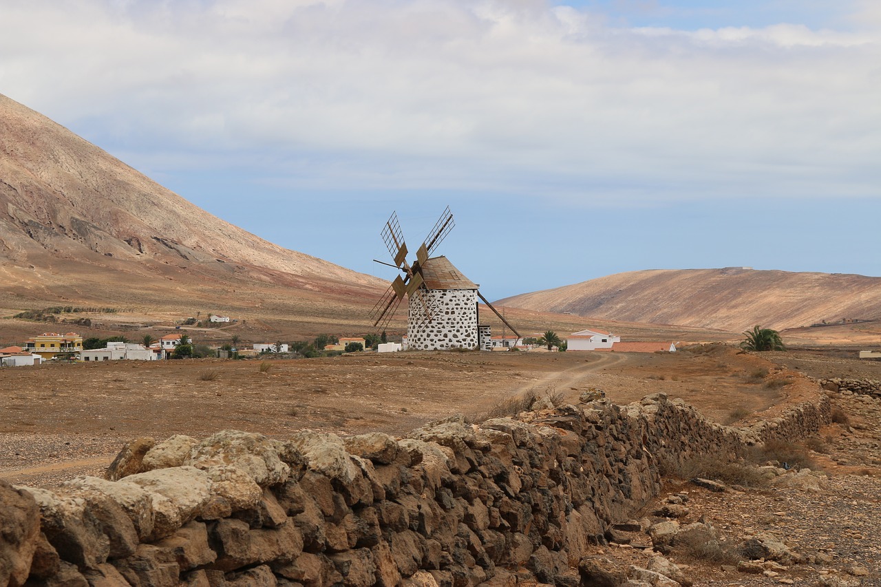 Vėjo Malūnai, Kanarų Salos, Fuerteventura, Nemokamos Nuotraukos,  Nemokama Licenzija