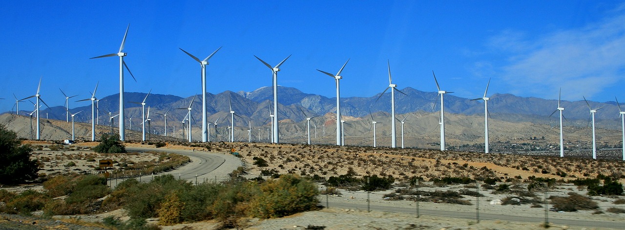 Vėjo Malūnai, Kalifornija, Galia, Turbina, Vėjas, Kraštovaizdis, Dykuma, Technologija, Elektrinis, Ištekliai