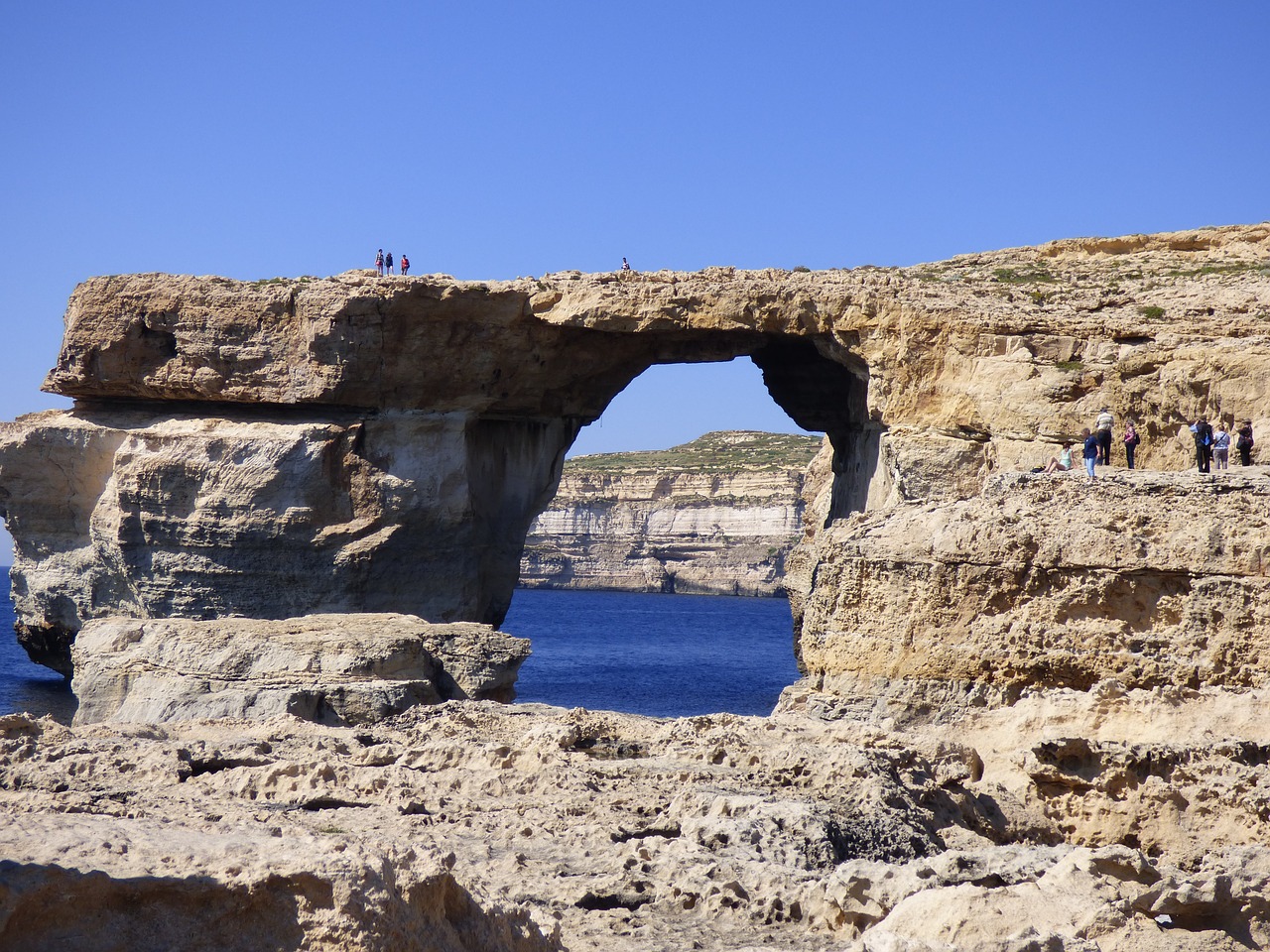 Langas, Gozo, Dwejra, Viduržemio Jūros, Žinomas, Turizmas, Geologija, Orientyras, Atostogos, Vanduo