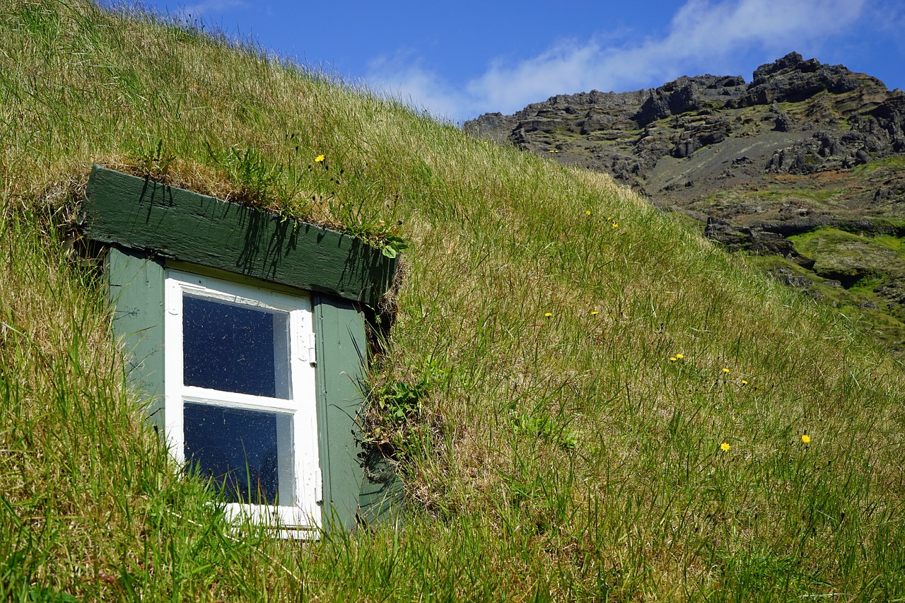 Langas, Žolės Stogas, Žalias, Iceland, Nemokamos Nuotraukos,  Nemokama Licenzija