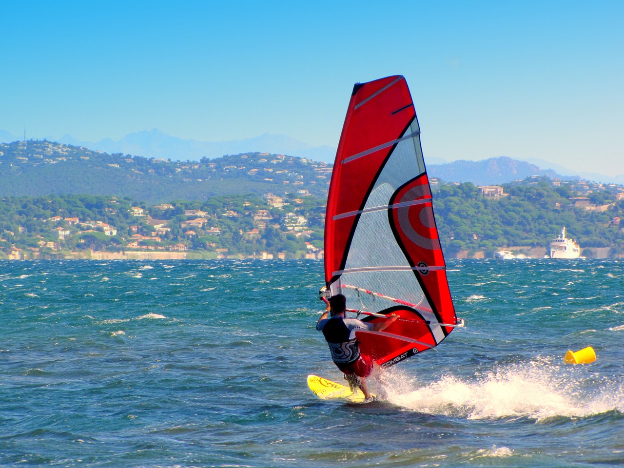 Windsurf, Burlenčių Sportas, Vandens Gyvūnai, Į Pietus Nuo Prancūzijos, Saint-Tropez, Nemokamos Nuotraukos,  Nemokama Licenzija
