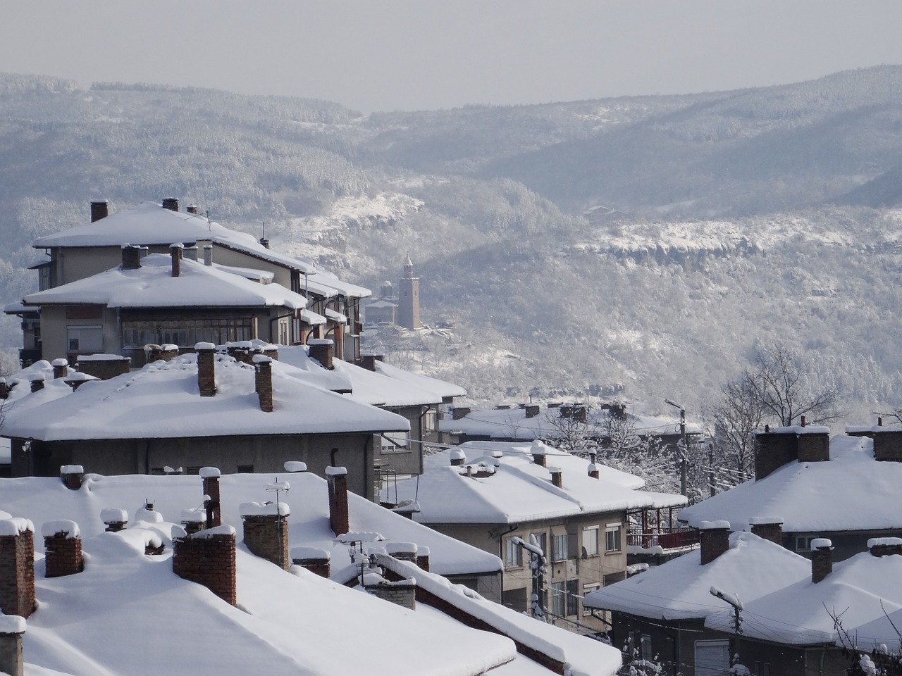 Veliko Tarnovo, Tsarevets, Sniegas, Kraštovaizdis, Nemokamos Nuotraukos,  Nemokama Licenzija