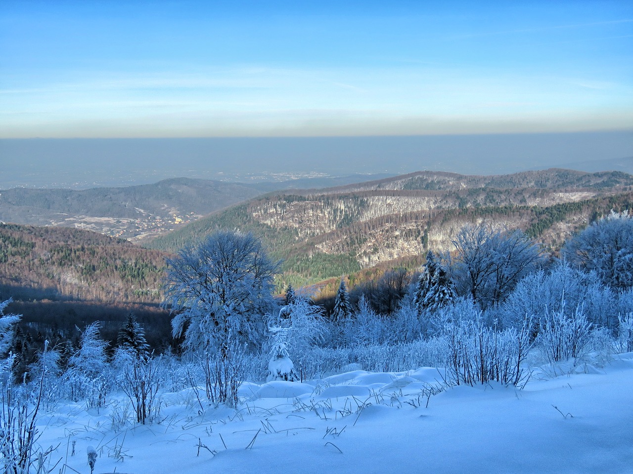 Žiema, Ruduo, Kalnai, Kraštovaizdis, Gamta, Sniegas, Miškas, Medis, Vaizdas, Nemokamos Nuotraukos