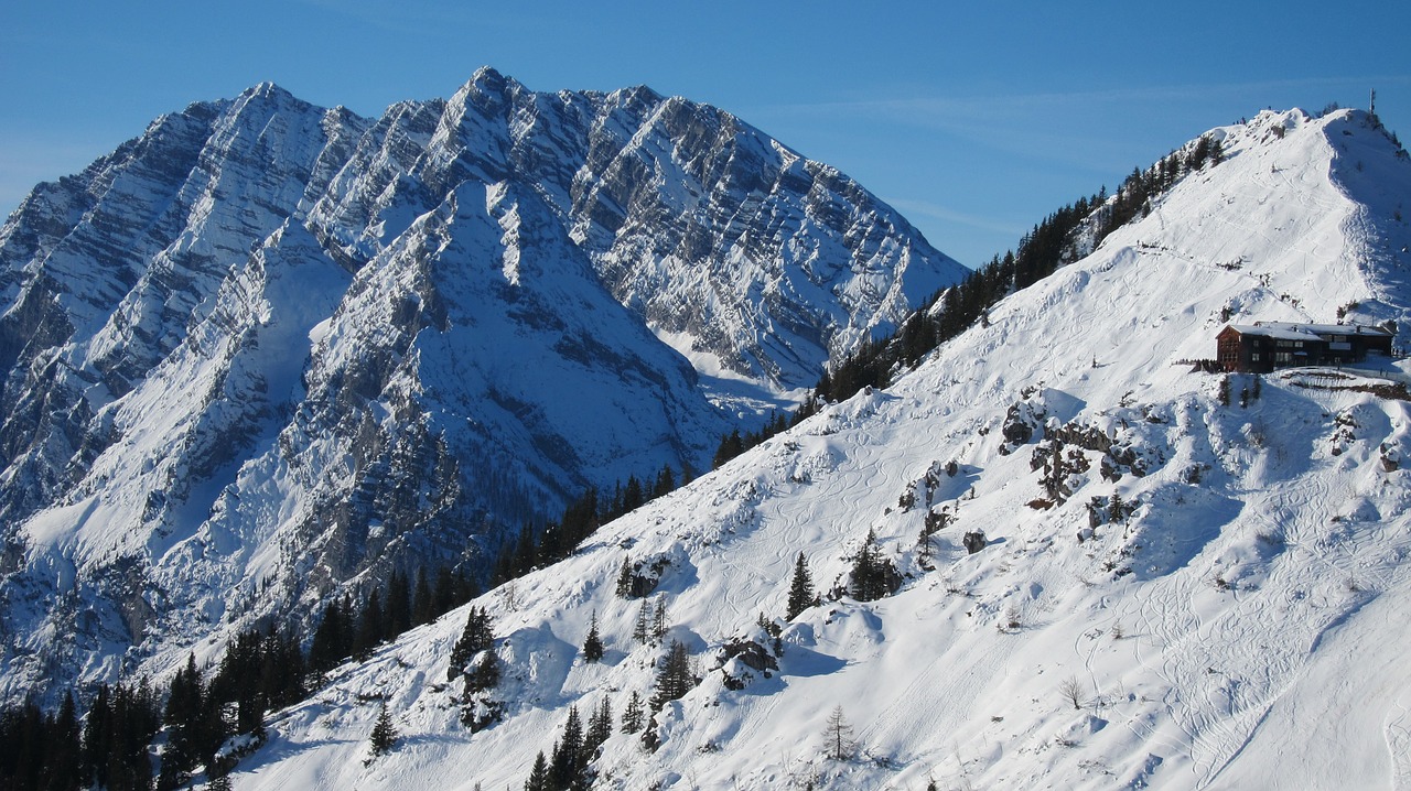 Žiema, Uolos, Kalnas, Watzmann, Rokas, Alpinizmas, Rytinis Veidas, Europietis, Bayern, Berchtesgadener