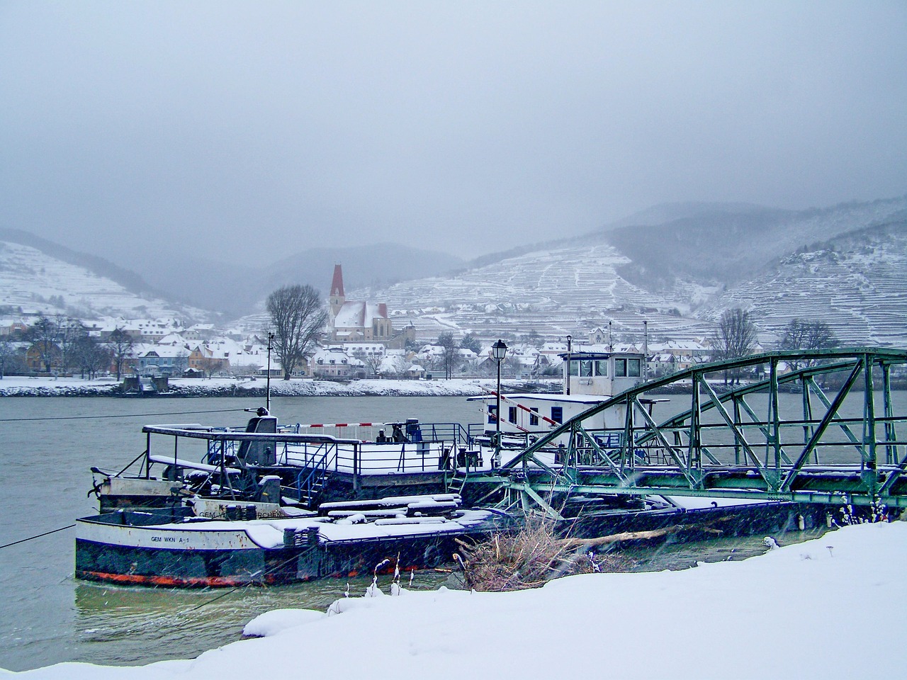 Žiema, Keltas, Danube, Vandens Transportas, Nemokamos Nuotraukos,  Nemokama Licenzija