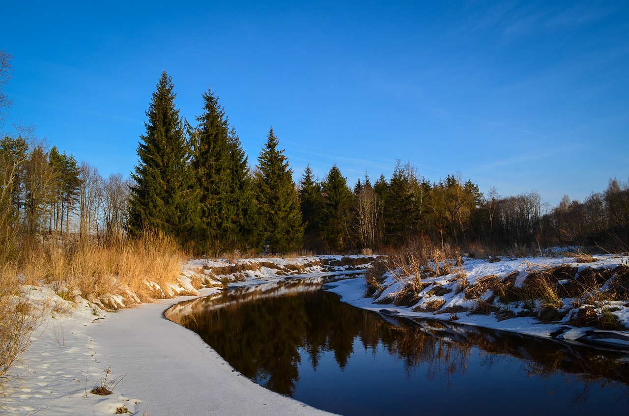 Žiemos,  Hdr,  Upė,  Sniegas,  Rusija,  Pobūdį,  Dangus,  Baltos Spalvos,  Kraštovaizdis,  Šalto