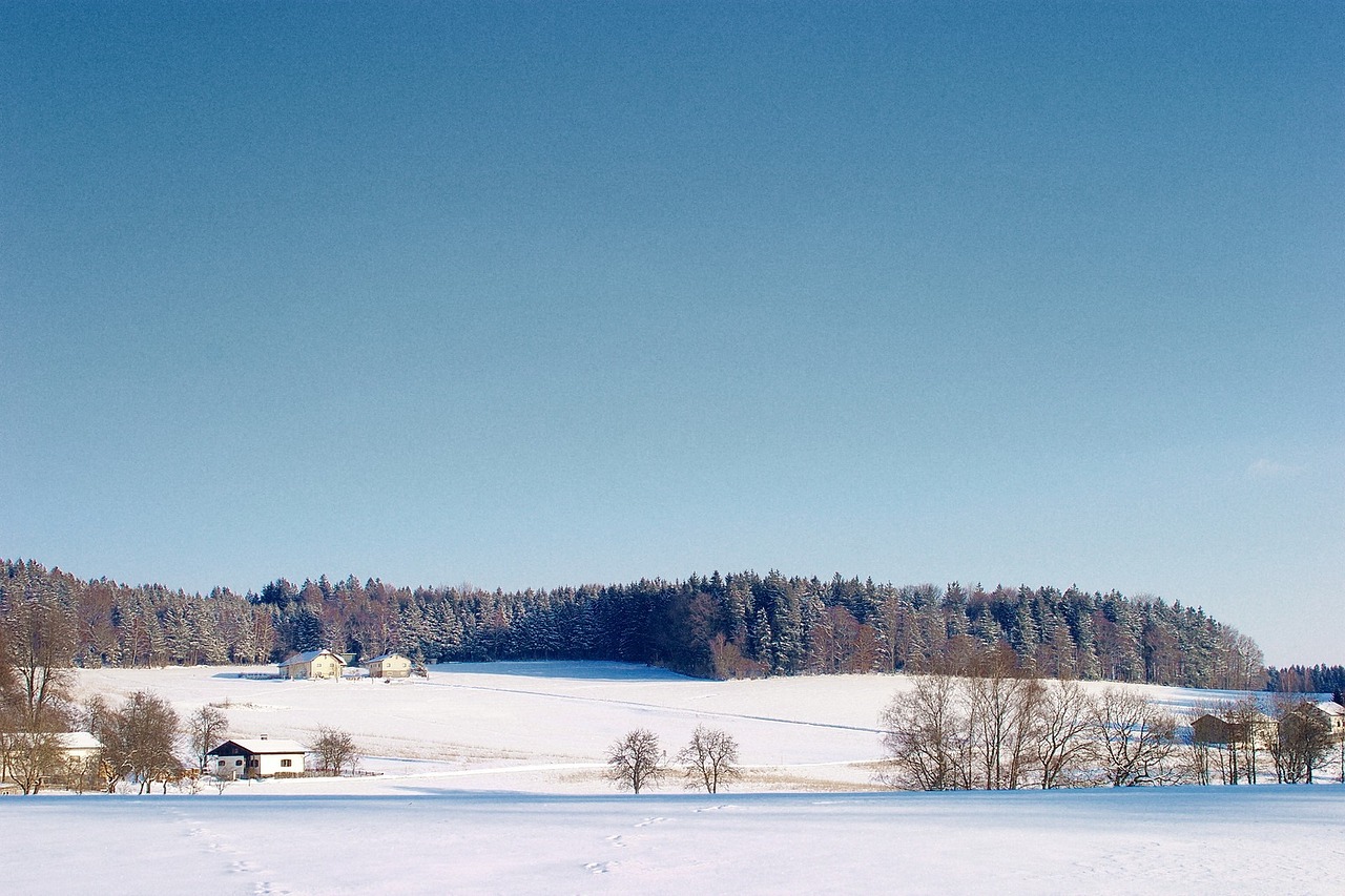 Žiema, Kraštovaizdis, Panorama, Kalnas, Sauwald, Innviertel, Aukštutinė Austrija, Austria, Nemokamos Nuotraukos,  Nemokama Licenzija