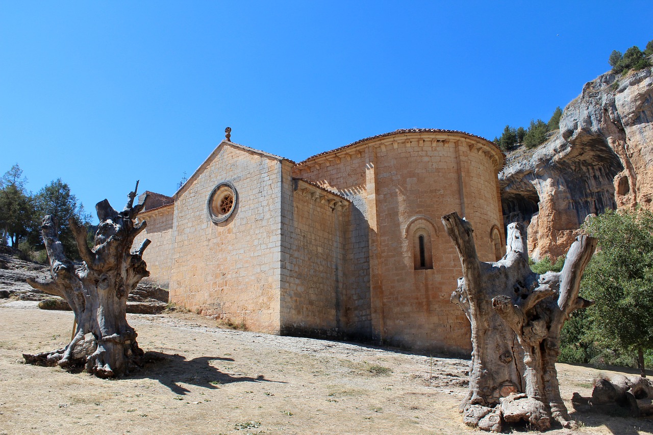 Cañón Del Río Lobos, Hermitage, Ispanija, Soria, Šventasis Barthelemy, Šablonai, Bažnyčia, Natūralus Kanjonas, Kastilija, Nemokamos Nuotraukos